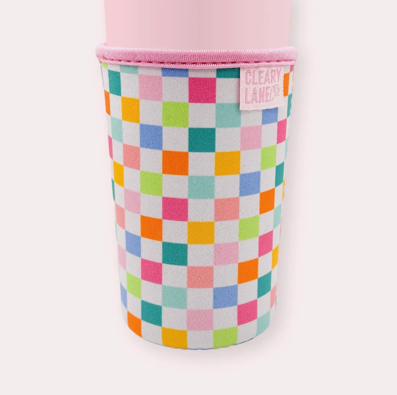 Rainbow Checkers Drink Sleeve (venti/medium)