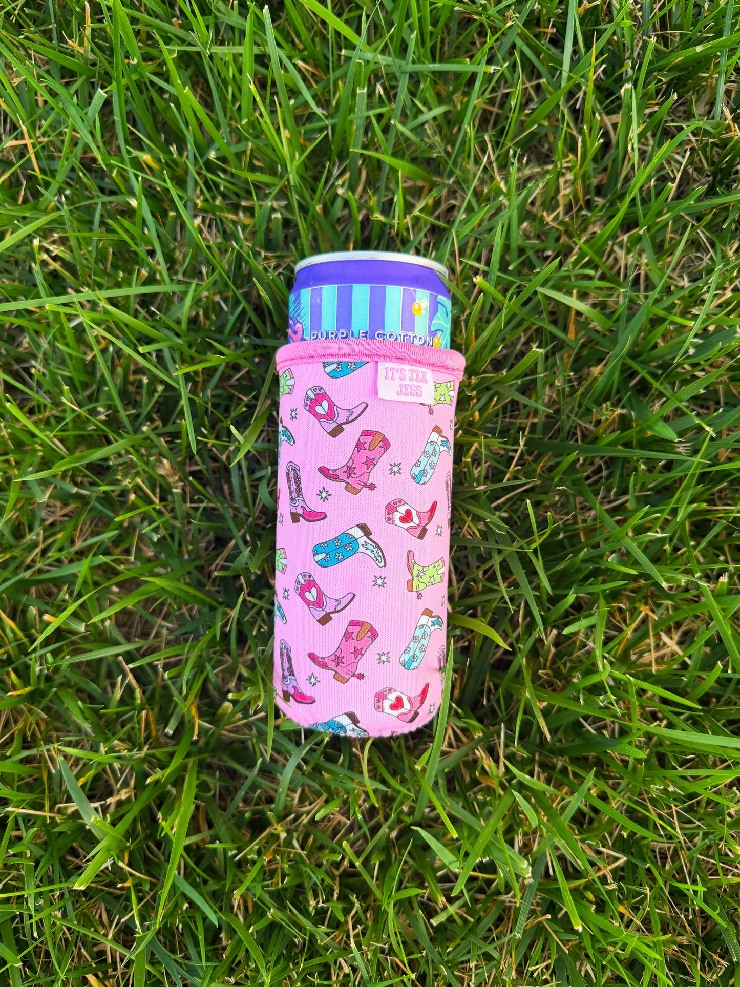 Slim Can Cowgirl Coozie🩷