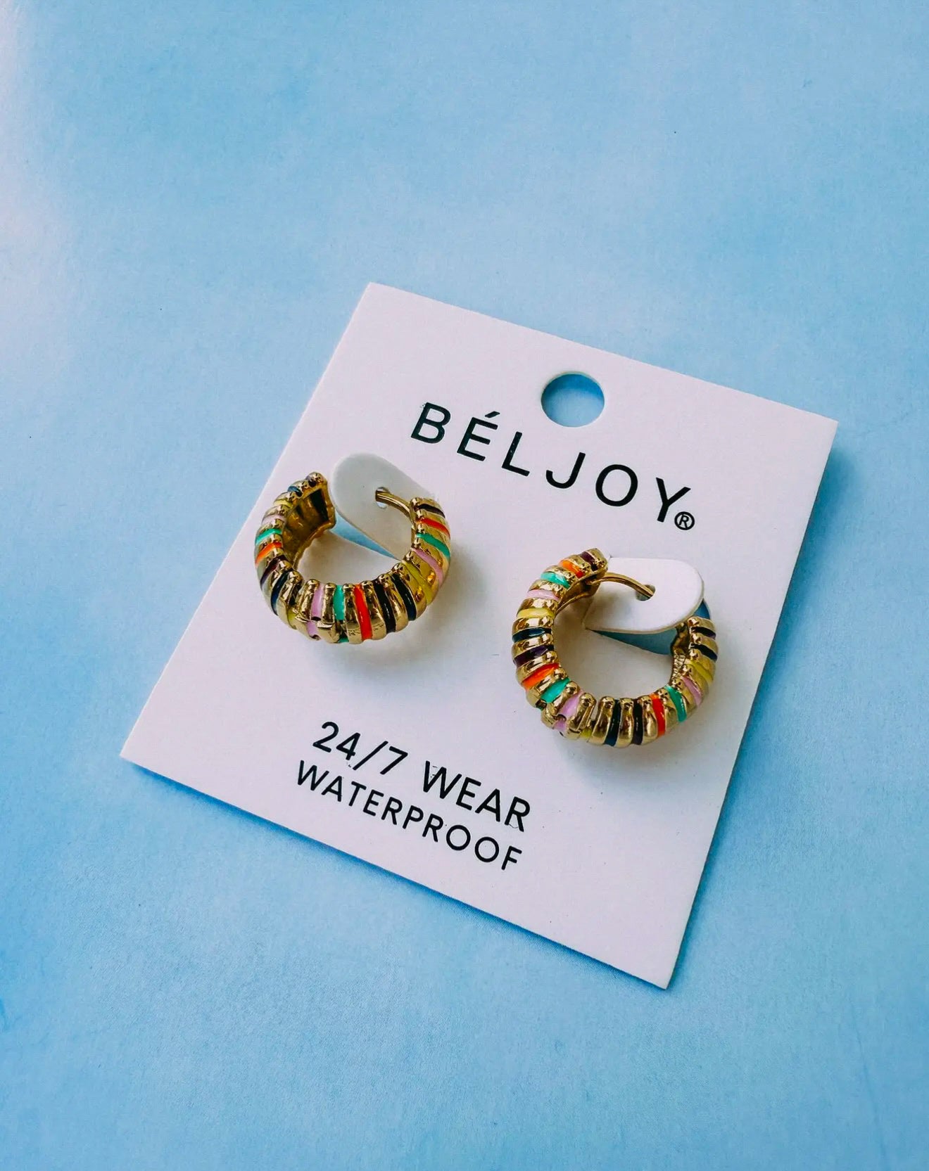 Colorful Gold Hoops🌈