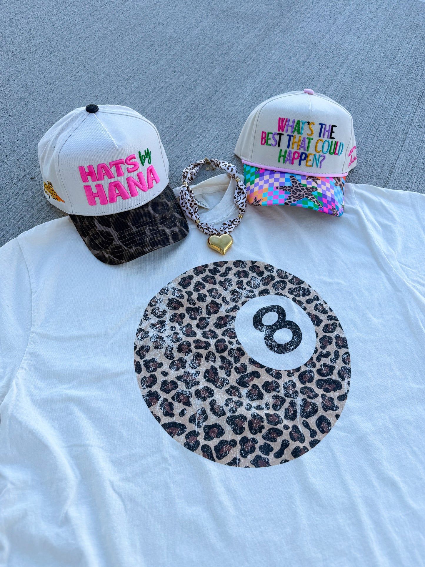 Leopard 8 Ball Graphic Tee