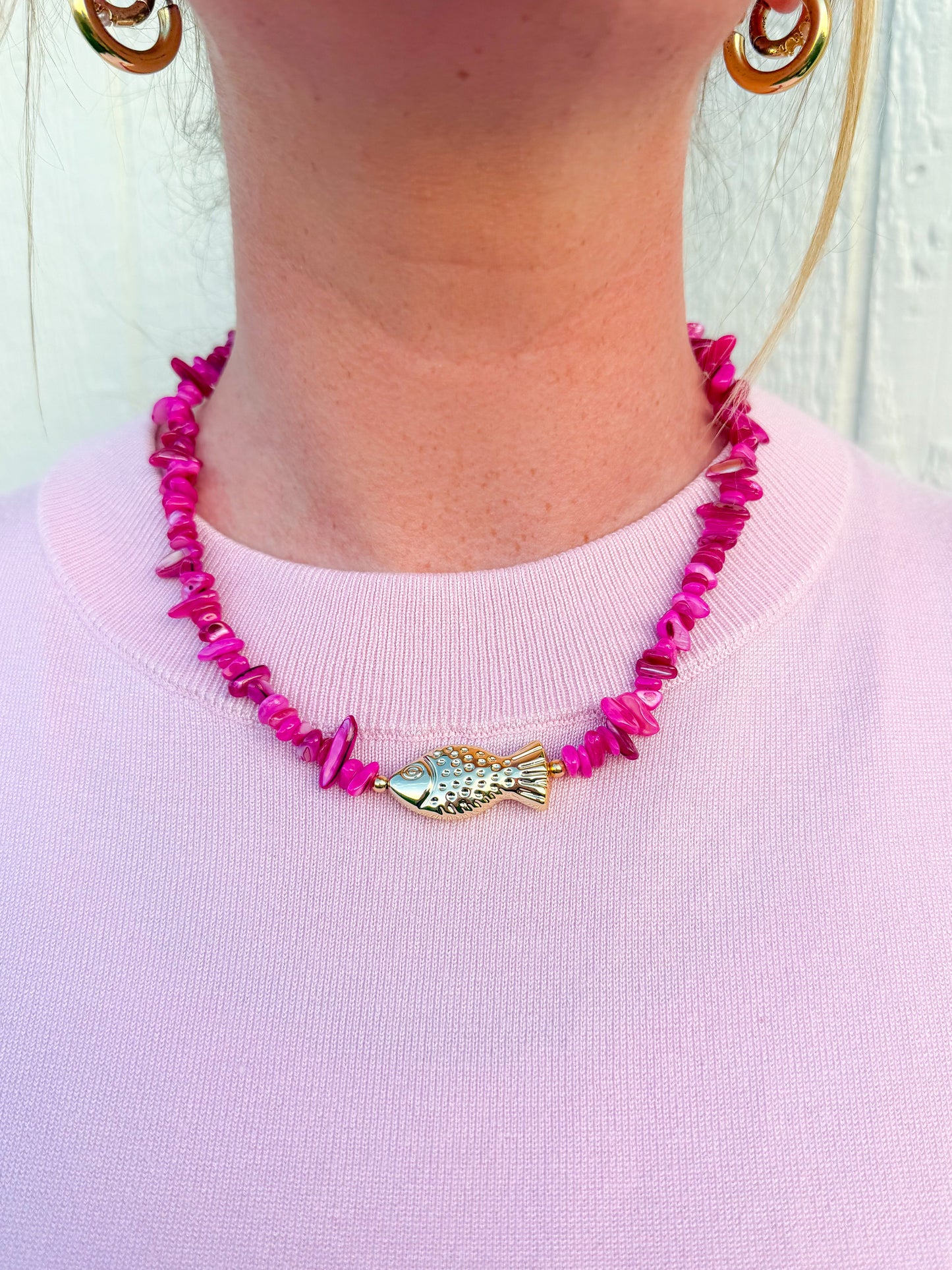 Fuchsia Fishy Necklace🩷🐟