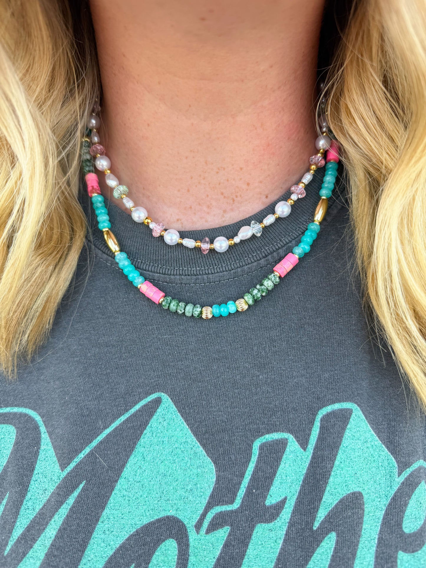 Blush Pearl Necklace🤍🎀
