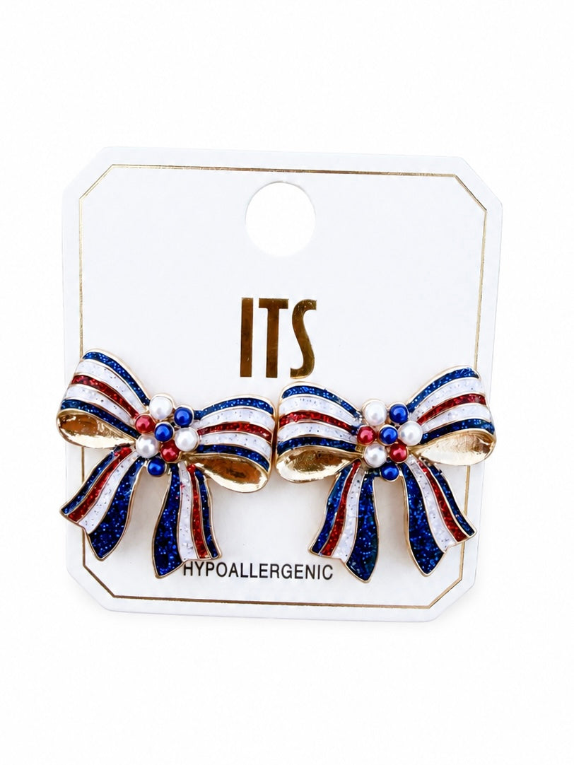 America Bow Earrings🎀🇺🇸