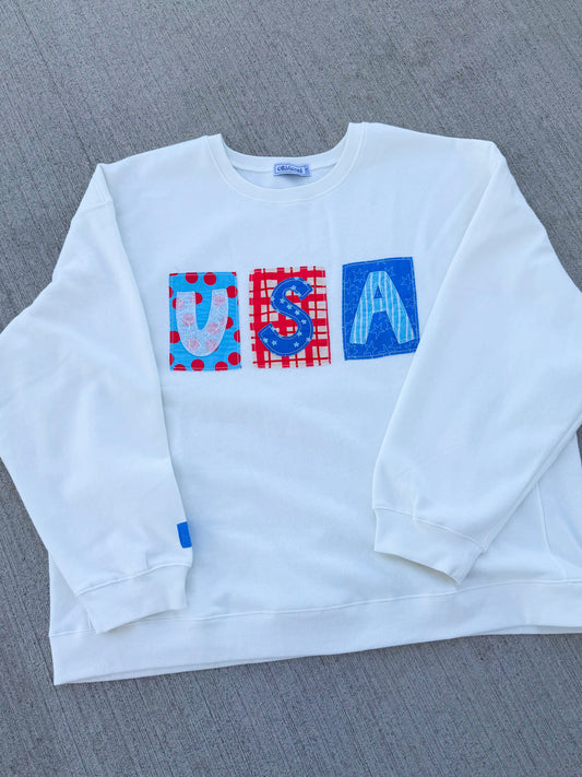 USA Patchwork Crewneck🇺🇸