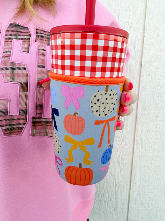 Pumpkin Bow Drink Sleeve🎃🎀