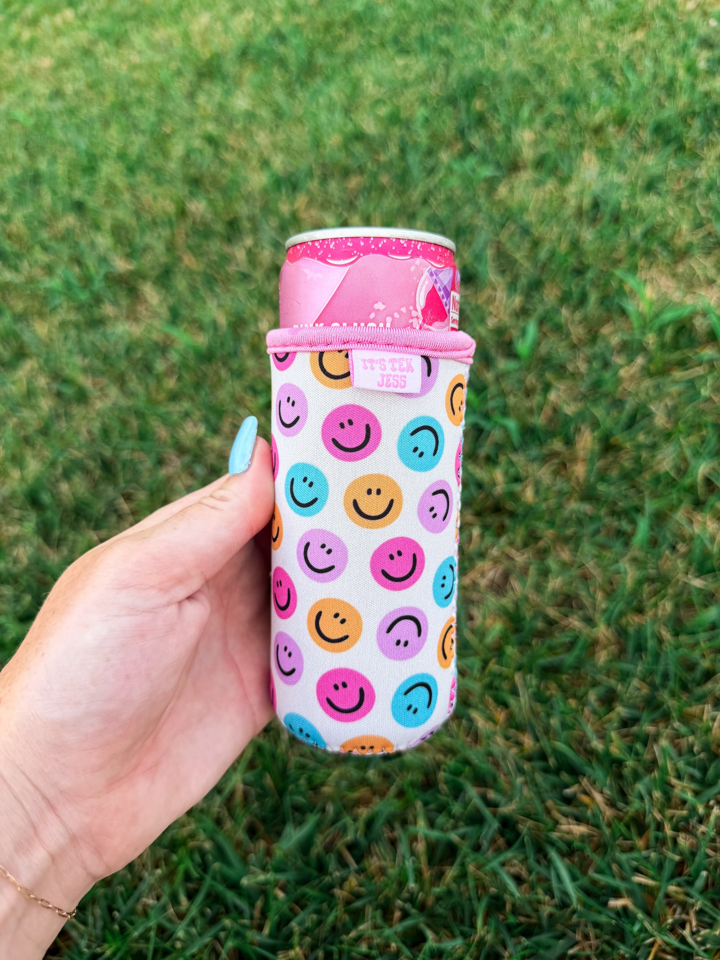 Smiley Slim Can Coozie😊