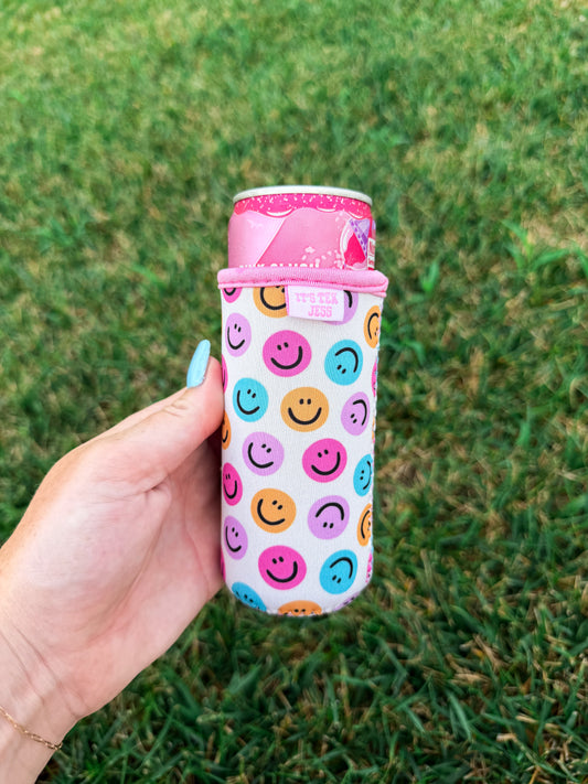 Smiley Slim Can Coozie😊