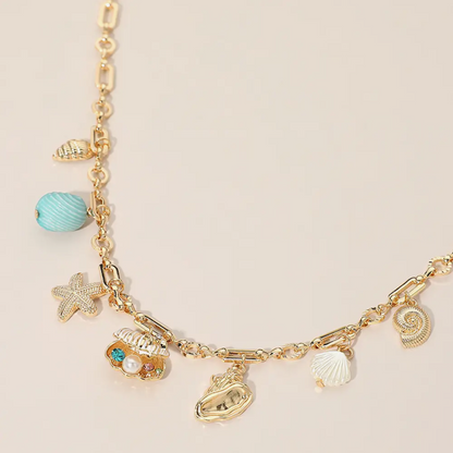 Ocean Charm Necklace🐚🩵