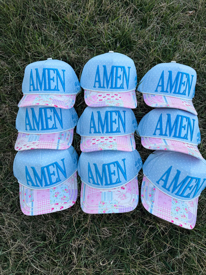Amen Trucker Hat🌸🪻🩵
