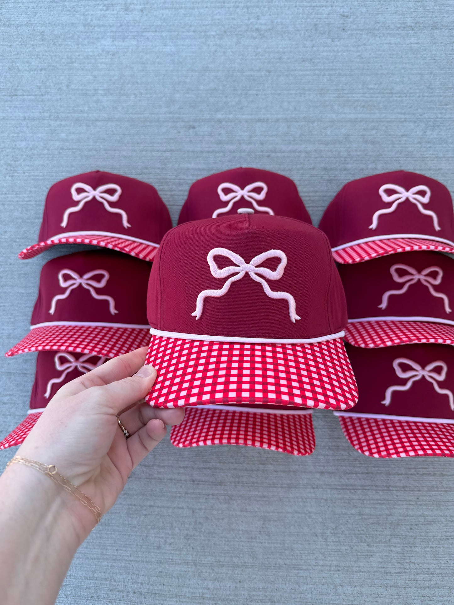 Bow Gingham Trucker Hat🎀