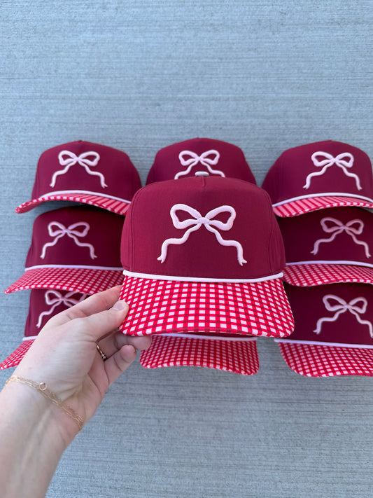 Bow Gingham Trucker Hat🎀