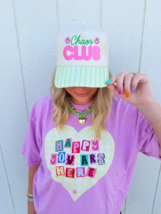 Chaos Club Trucker Hat🩷💚