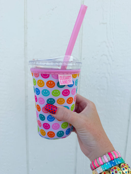Rainbow Smiley Drink Sleeve(Venti/Medium)🌈