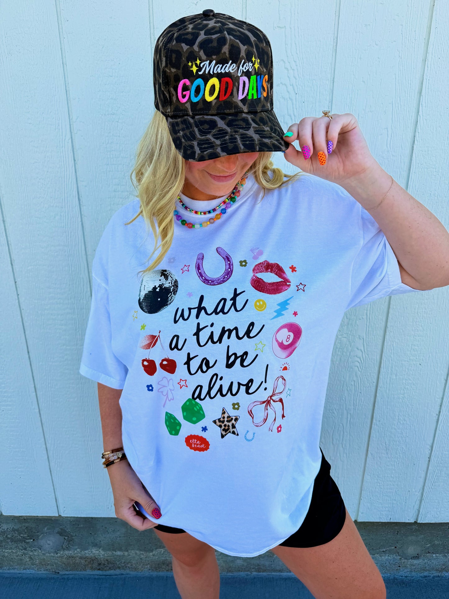 Time to be Alive Tee🍒🌈