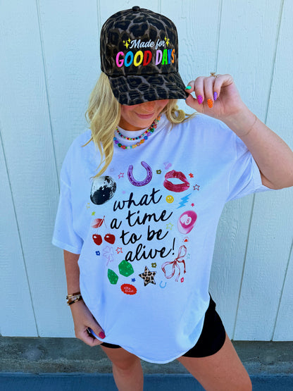 Time to be Alive Tee🍒🌈