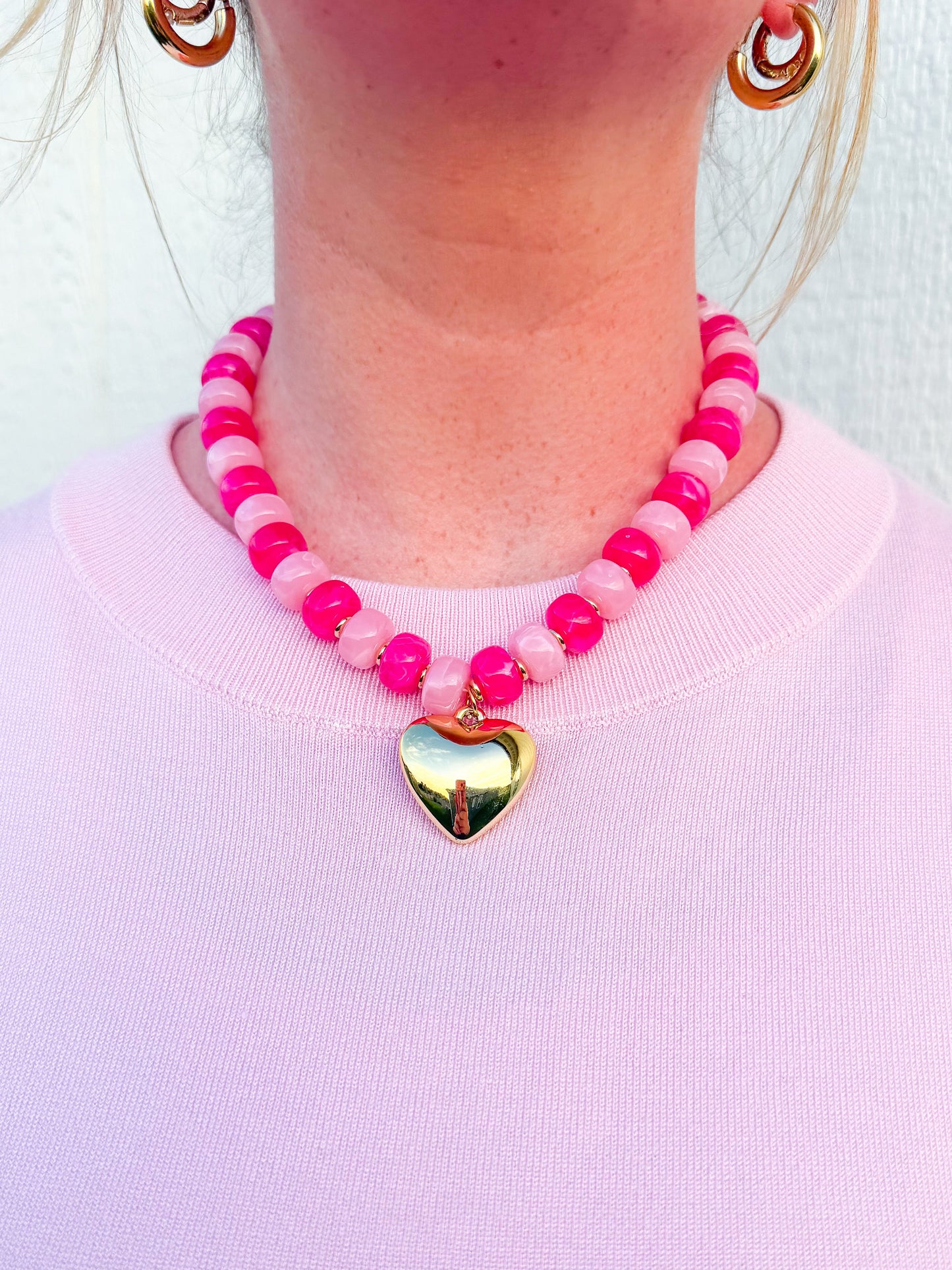 Pink Heart Bubble Necklace🩷