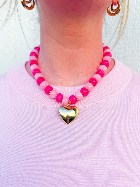 Pink Heart Bubble Necklace🩷