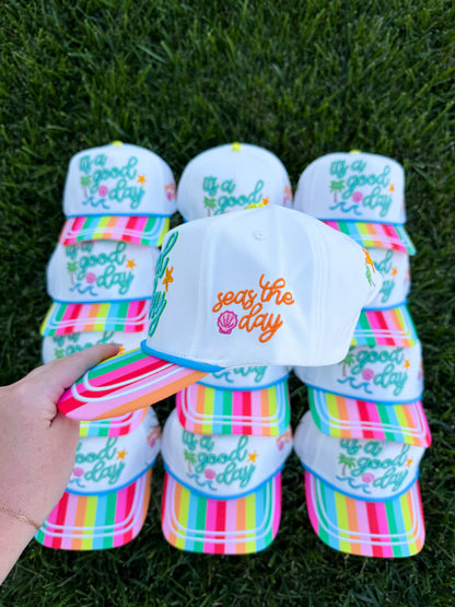 Seas the Day Trucker Hat🌴🌈