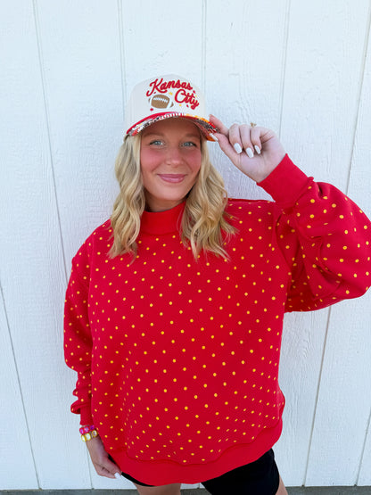 Kansas City Reversible Mockneck❤️💛