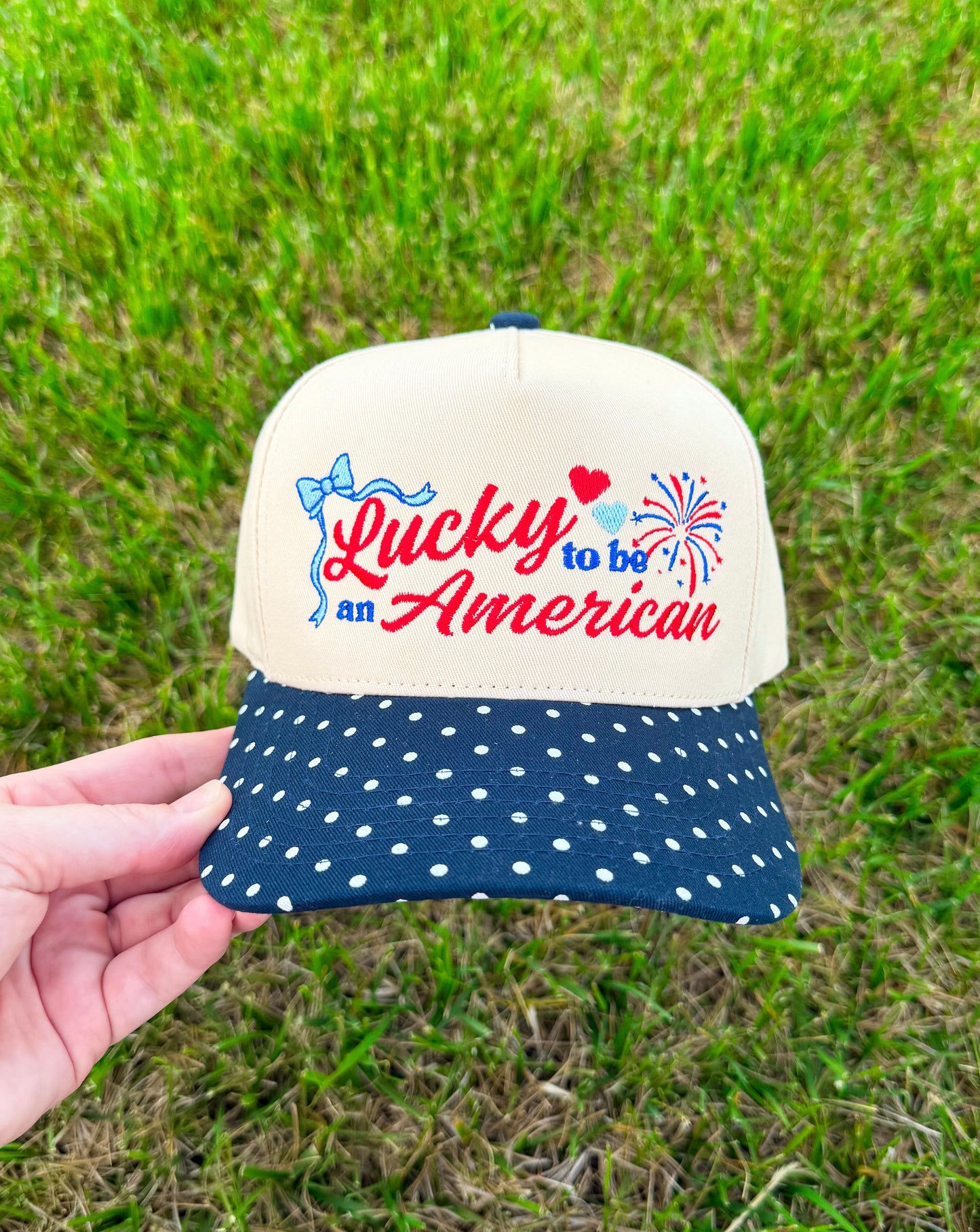 Lucky to be an American Trucker Hat🇺🇸