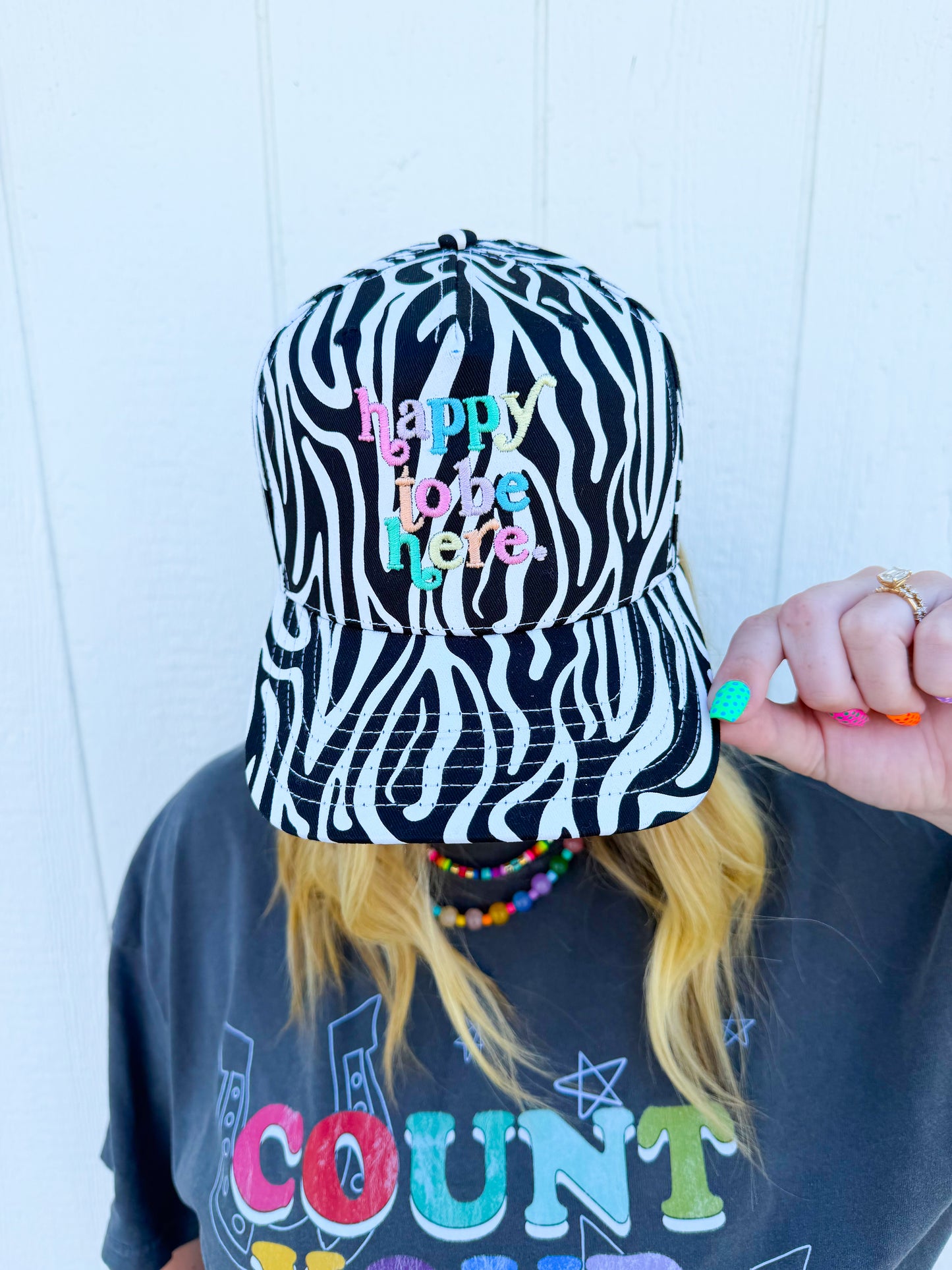 Happy to be Here Trucker🦓🌈
