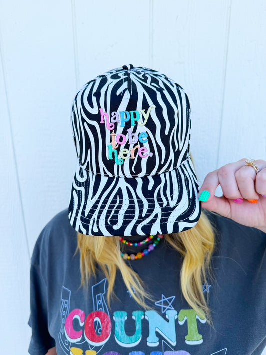 Happy to be Here Trucker🦓🌈