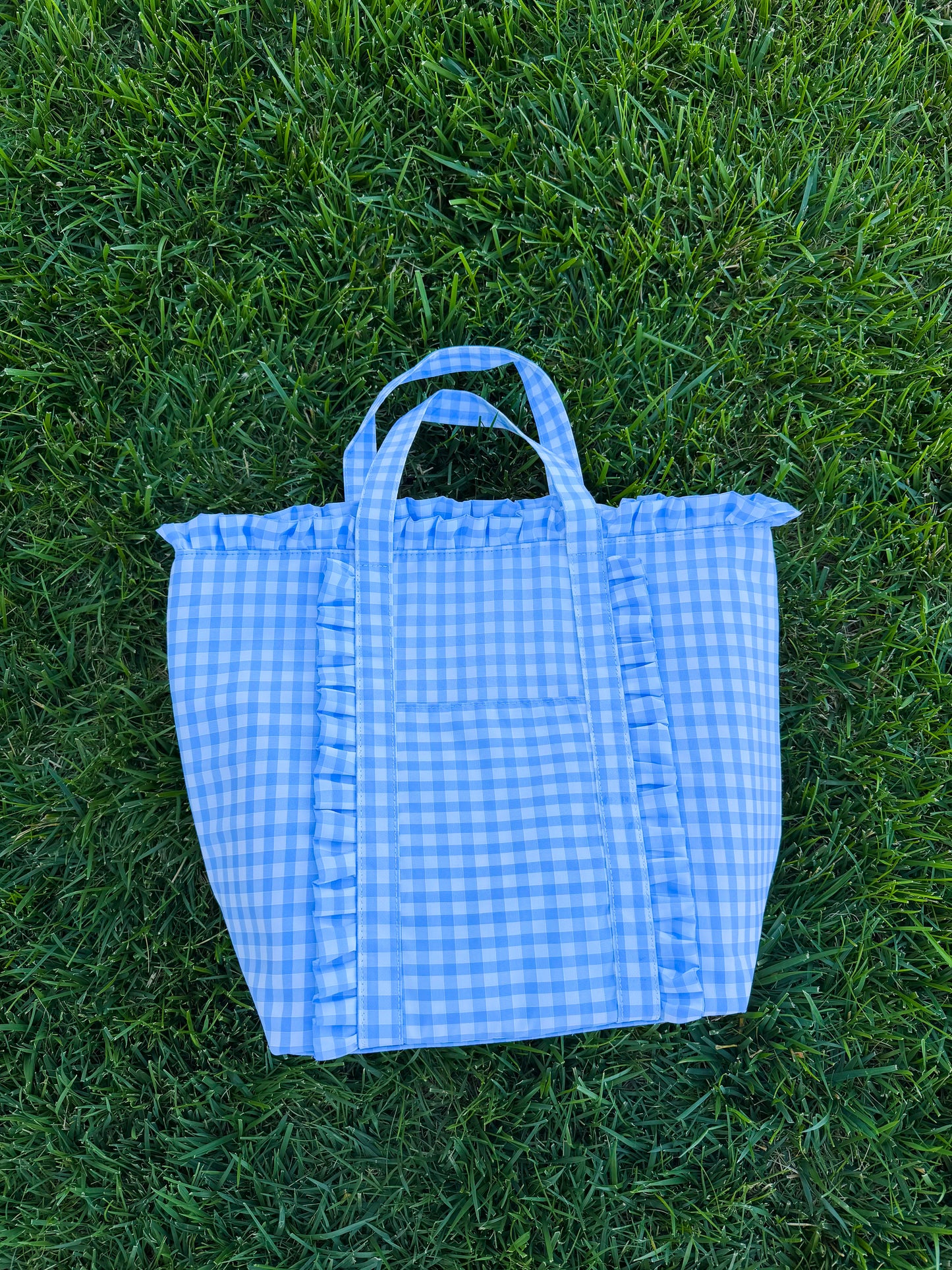 Baby Blue Gingham Tote🩵