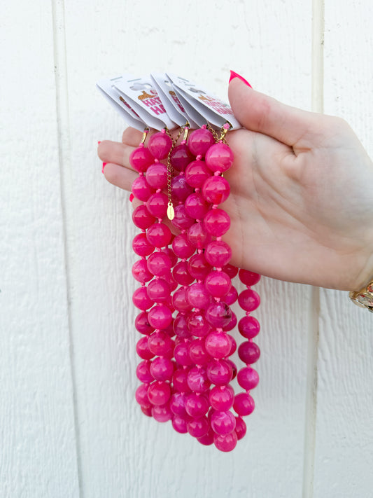 Pink Bubble Marble Necklace💖