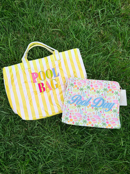 Embroidered Pool Bag👙☀️🌈