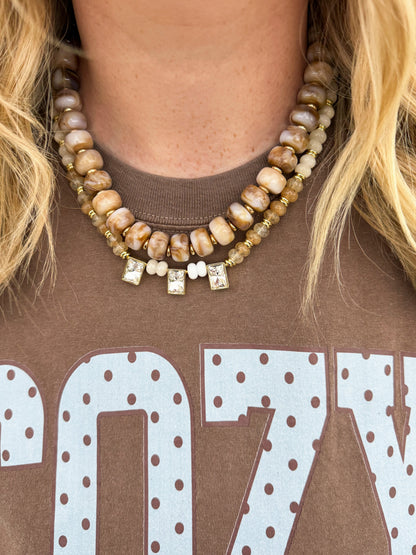 Nude Beaded Necklace🤎