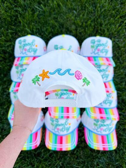 Seas the Day Trucker Hat🌴🌈
