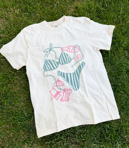 Bikini Graphic Tee💚👙