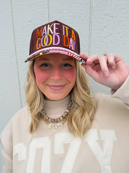 Good Day Neutral Trucker Hat🤎