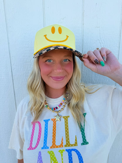 Leopard Smiley Trucker Hat😊
