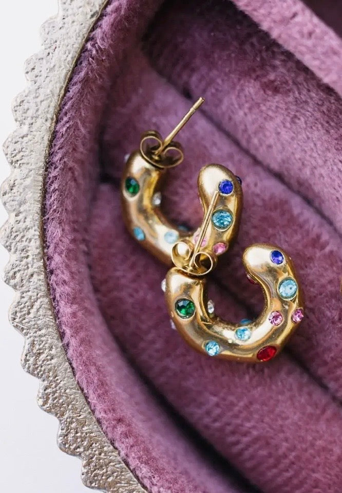 Rainbow Gemstone Earrings🌈✨