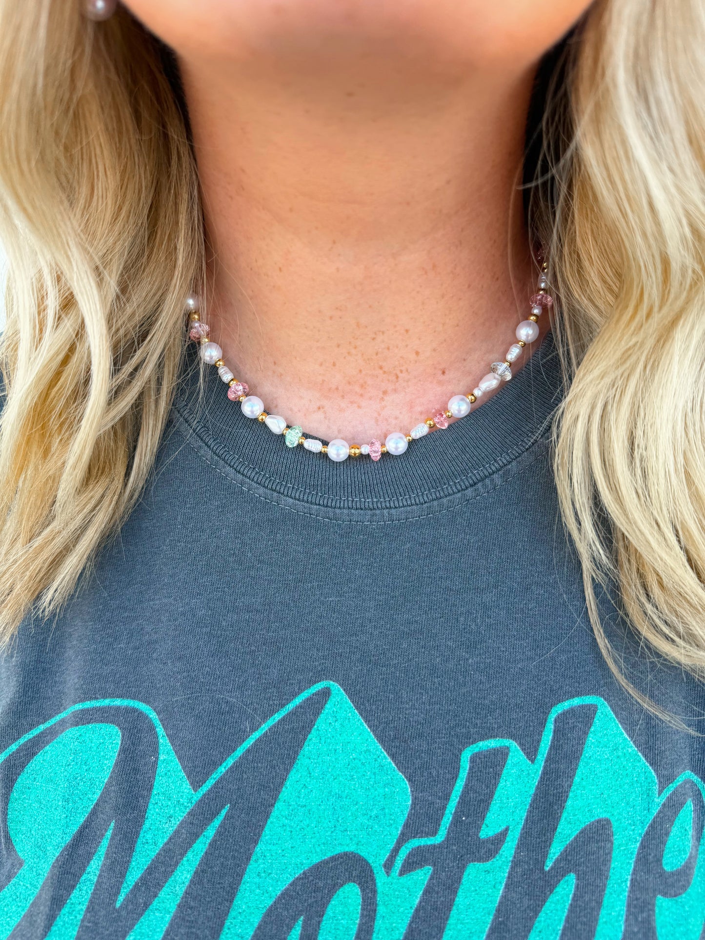 Blush Pearl Necklace🤍🎀