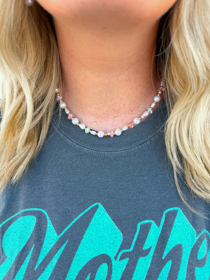 Blush Pearl Necklace🤍🎀