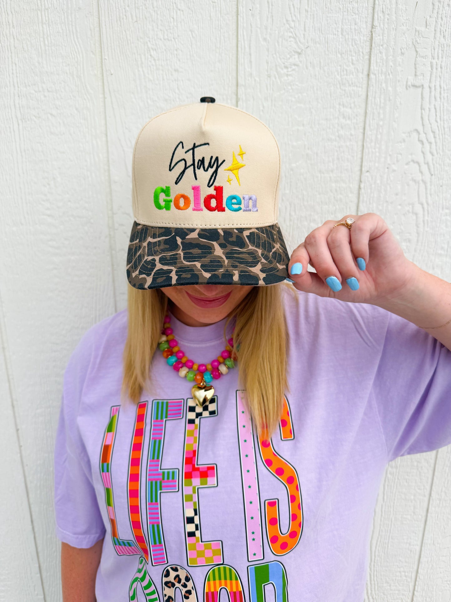 Stay Golden Trucker Hat✨🌈