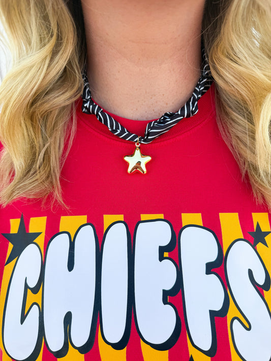 Black Striped Scarf Necklace⭐️🖤