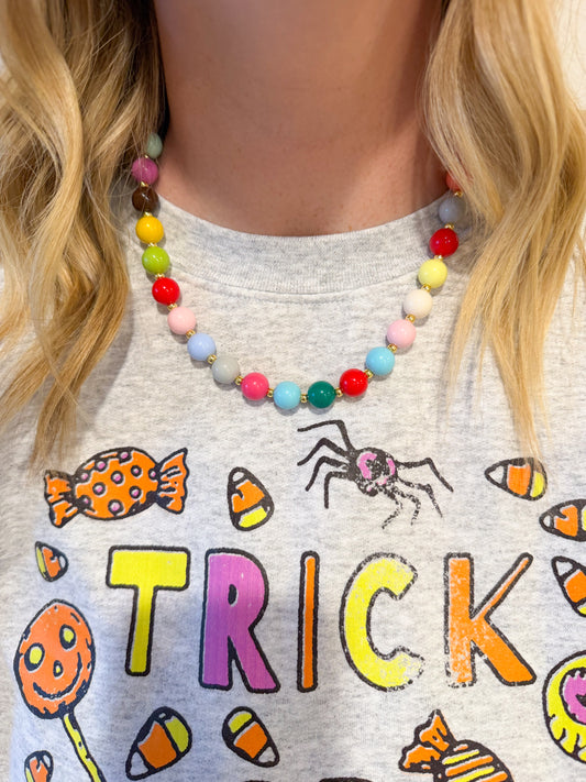 Multi Bubble Necklace🤎🌈
