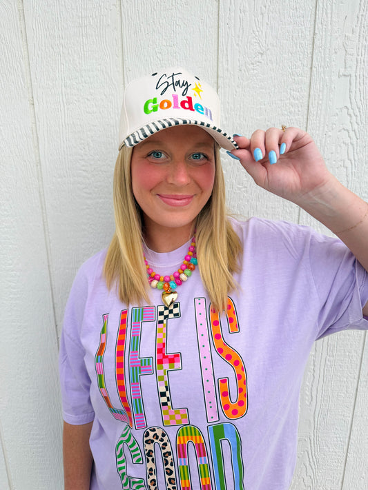Stay Golden Trucker Hat✨🌈