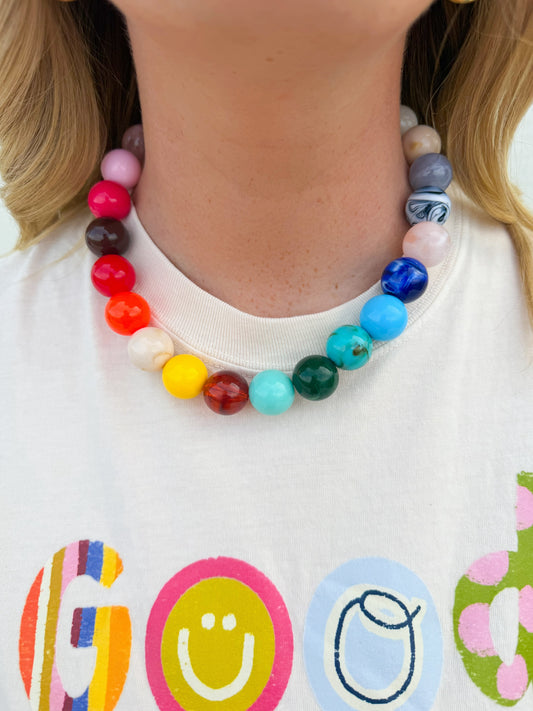Marble Beaded Necklace🌈