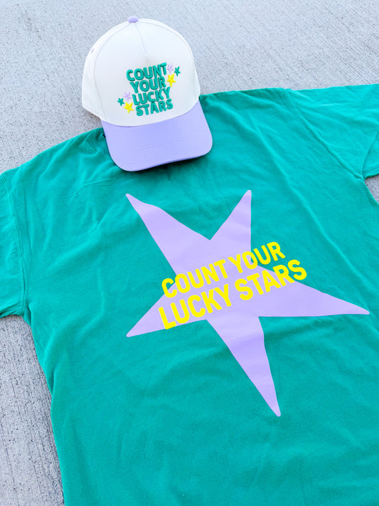 Count Your Lucky Stars Graphic Tee💚