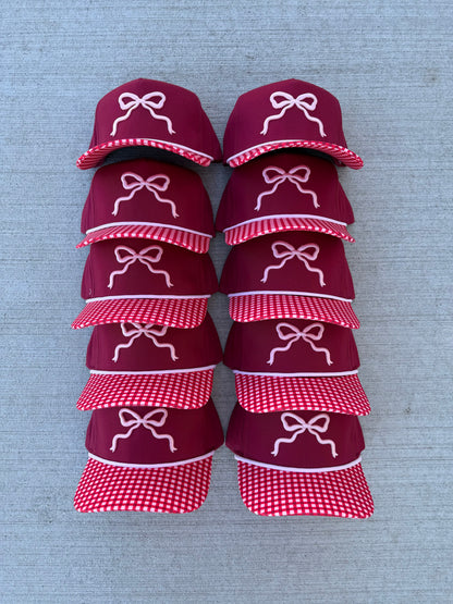 Bow Gingham Trucker Hat🎀