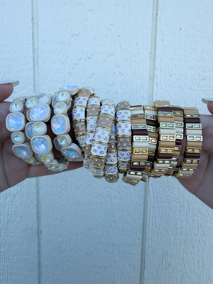 Cream Gemstone Bracelet🤎