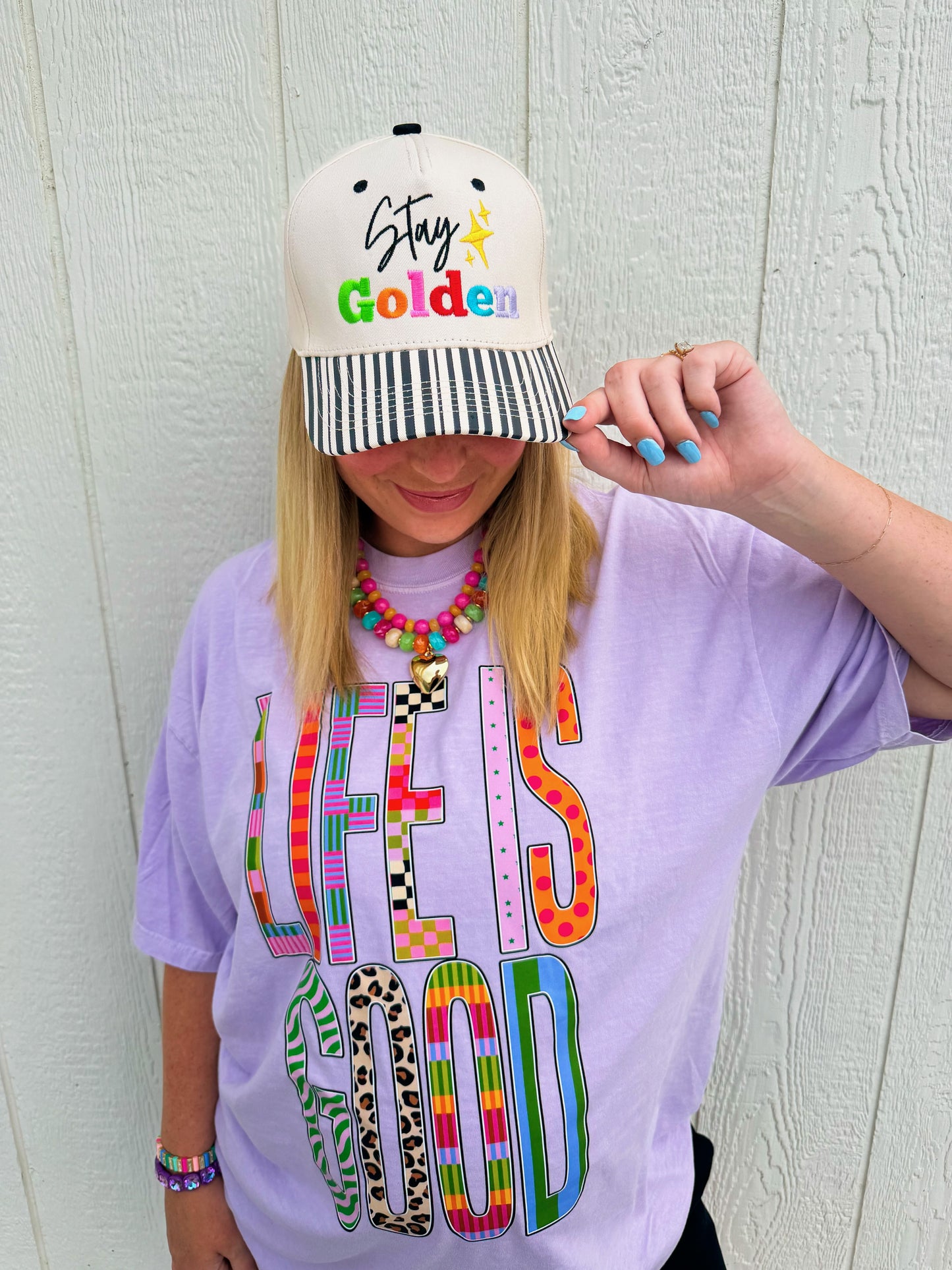 Stay Golden Trucker Hat✨🌈