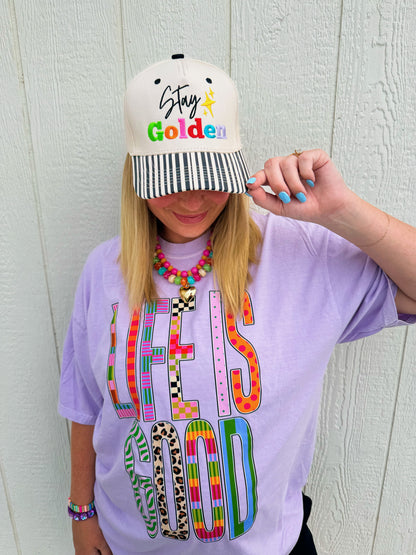Stay Golden Trucker Hat✨🌈