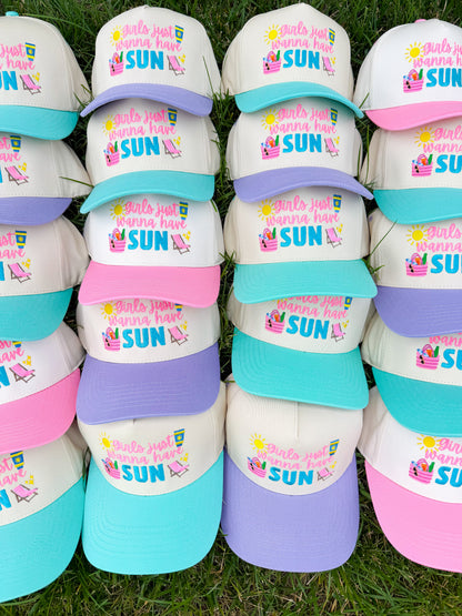 Girls Just Wanna Have Sun Trucker☀️👙🌈