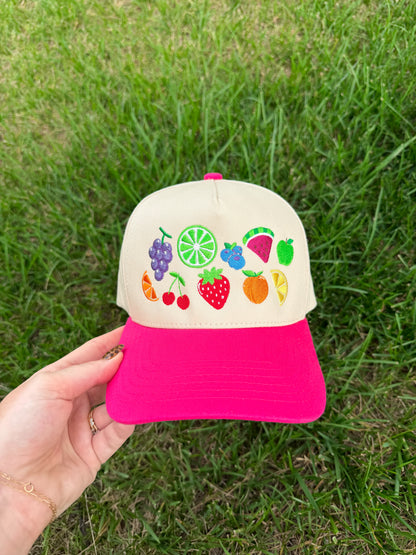 Fruity Trucker Hat🍒🍏🍊