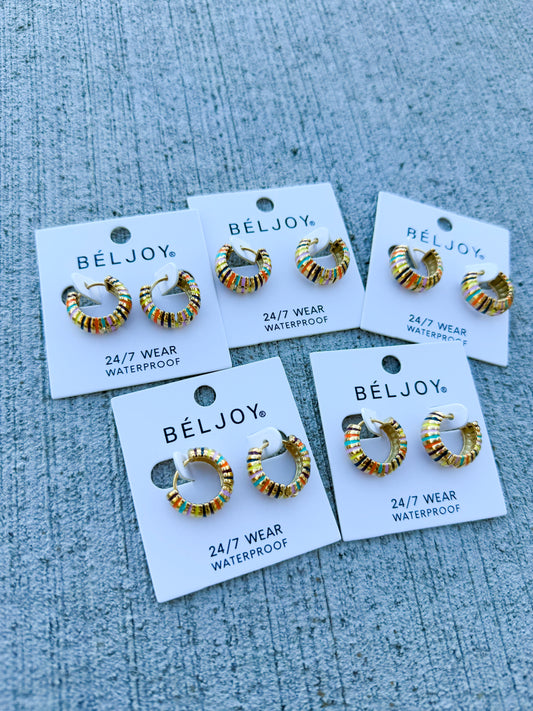 Colorful Gold Hoops🌈